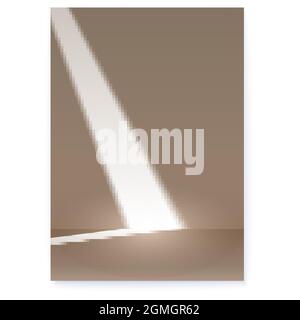 Light of spotlight in dark room. Minimalistic cover. Scene for product display. Vector poster Stock Vector
