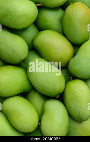 closeup view of mangoes, taken from above Stock Photo
