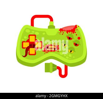 Zombie gamepad isolated. Green monster joystick. vector illustration ...