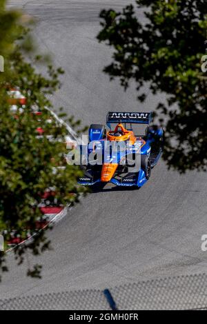 Monterey, California, USA. 18th Sep, 2021. FELIX ROSENQVIST (7) of Varnamo, Sweden qualifies for the Firestone Grand Prix of Monterey at WeatherTech Raceway Laguna Seca in Monterey, California. (Credit Image: © Kenneth Weisenberger Grindstone/ASP via ZUMA Press Wire) Stock Photo