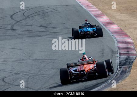 Monterey, California, USA. 18th Sep, 2021. MAX CHILTON (25) of Reigate, England qualifies for the Firestone Grand Prix of Monterey at WeatherTech Raceway Laguna Seca in Monterey, California. (Credit Image: © Kenneth Weisenberger Grindstone/ASP via ZUMA Press Wire) Stock Photo