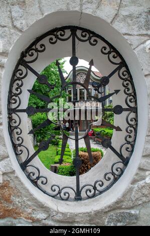 Plovdiv Bulgaria, Ethnographical Museum through fence Stock Photo