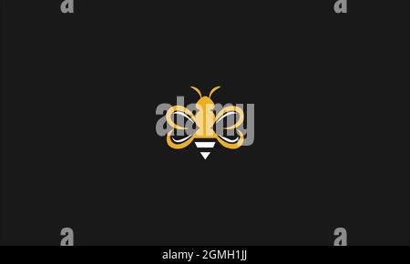 HONEY BEE LOGO DESIGN FOR ILLUSTRATION USE Stock Vector