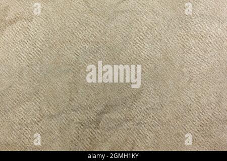 Dirty canvas fabric, rough crinkled white background texture Stock Photo