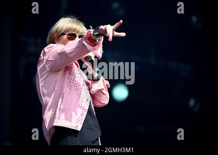 September 18, 2021, Leeds, South Yorkshire, U.K: Hazel Dean Performing at , Lets Rock 80s  , Leeds , UK , 18.09.2021 (Credit Image: © Robin Burns/ZUMA Press Wire) Stock Photo