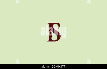LETTERS BS LOGO DESIGN OR IS LOGO WITH NEGATIVE SPACE EFFECT Stock Vector