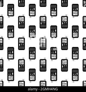 Remote control pattern seamless background texture repeat wallpaper geometric vector Stock Vector