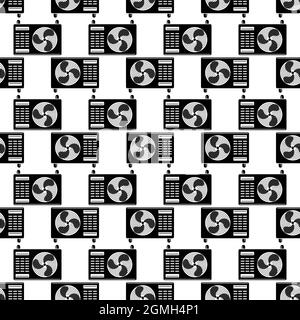 Street part air conditioner pattern seamless background texture repeat wallpaper geometric vector Stock Vector