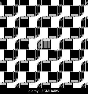 Large air conditioning pattern seamless background texture repeat wallpaper geometric vector Stock Vector
