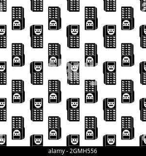 Remote controller pattern seamless background texture repeat wallpaper geometric vector Stock Vector