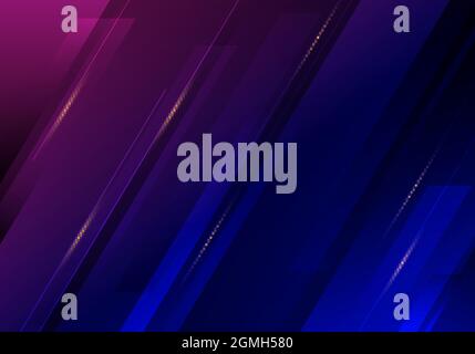 Abstract diagonal stripes with dark blue and pink background and texture with lighting effect. Vector illustration Stock Vector