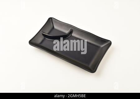 Empty Melamine Plate Isolated on White Background Stock Photo