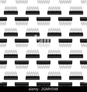 Ceiling air conditioner pattern seamless background texture repeat wallpaper geometric vector Stock Vector
