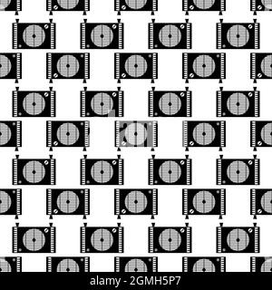 Air conditioning compressor pattern seamless background texture repeat wallpaper geometric vector Stock Vector