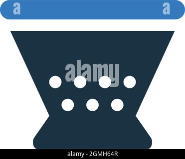 Colander, kitchen icon is isolated on white background. Use for graphic and web design or commercial purposes. Vector EPS file. Stock Vector