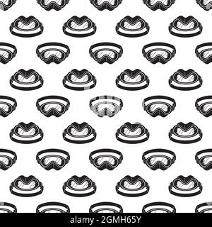 Snorkeling mask pattern seamless background texture repeat wallpaper geometric vector Stock Vector