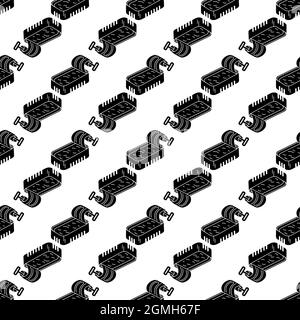 Soup fish tin can pattern seamless background texture repeat wallpaper geometric vector Stock Vector
