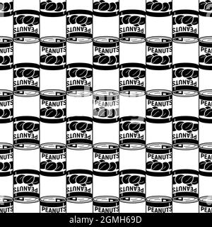 Peanuts tin can pattern seamless background texture repeat wallpaper geometric vector Stock Vector
