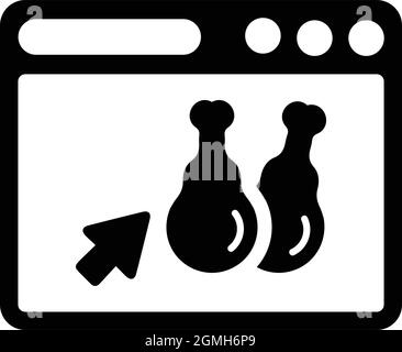 Chicken, food, ordering icon - Use for commercial purposes, print media, web or any type of design projects. Vector EPS file. Stock Vector