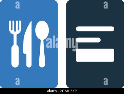 Food, knife, menu icon - Simple editable vector EPS file. Stock Vector
