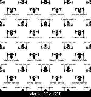 Drone double copter pattern seamless background texture repeat wallpaper geometric vector Stock Vector
