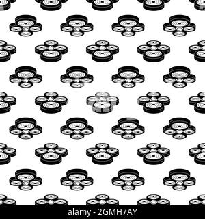 Police quadcopter pattern seamless background texture repeat wallpaper geometric vector Stock Vector