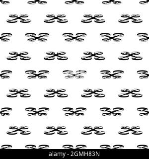 Quadrocopter pattern seamless background texture repeat wallpaper geometric vector Stock Vector