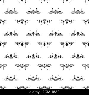 Quadcopter pattern seamless background texture repeat wallpaper geometric vector Stock Vector