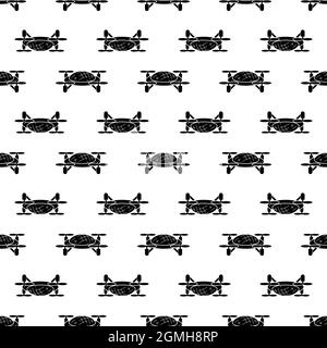Robot drone pattern seamless background texture repeat wallpaper geometric vector Stock Vector