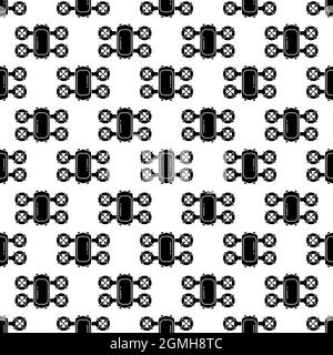 Delivery drone pattern seamless background texture repeat wallpaper geometric vector Stock Vector