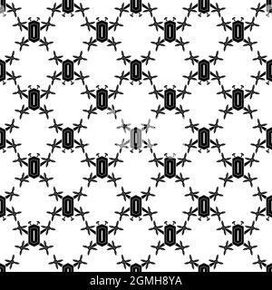 Top view quadrocopter pattern seamless background texture repeat wallpaper geometric vector Stock Vector