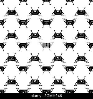 Wireless drone pattern seamless background texture repeat wallpaper geometric vector Stock Vector