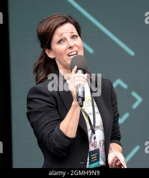 Sep 18, 2021 - London, England, UK - Ruthie Henshall at West End Live 2021, Trafalgar Square, London Stock Photo