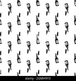 Vape liquid bottle pattern seamless background texture repeat wallpaper geometric vector Stock Vector