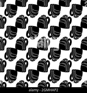 Zipper backpack pattern seamless background texture repeat wallpaper geometric vector Stock Vector