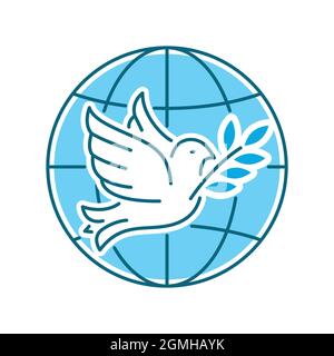 NGO (non governmental organization) color line icon. Non profit community. International volunteer. Pictogram for web page, mobile app, promo. Stock Vector