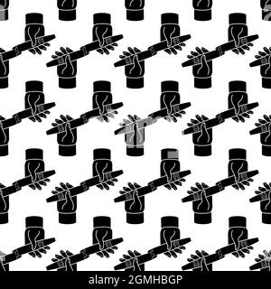 Cigar in hand pattern seamless background texture repeat wallpaper geometric vector Stock Vector