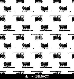 Old harvester pattern seamless background texture repeat wallpaper geometric vector Stock Vector