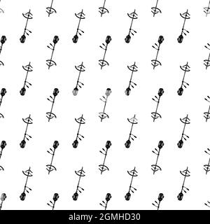 Grass trimmer pattern seamless background texture repeat wallpaper geometric vector Stock Vector