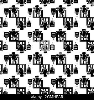 Monitor payment cashier pattern seamless background texture repeat wallpaper geometric vector Stock Vector