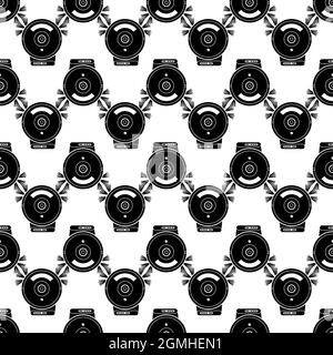 Android vacuum cleaner pattern seamless background texture repeat wallpaper geometric vector Stock Vector