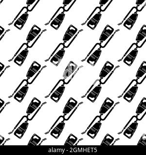 Car vacuum cleaner pattern seamless background texture repeat wallpaper geometric vector Stock Vector