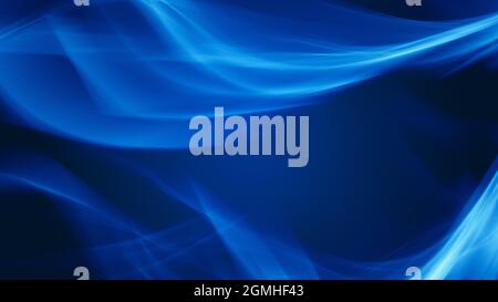 Abstract blue background. Smooth gradient waves. Site template. 3d Stock Photo