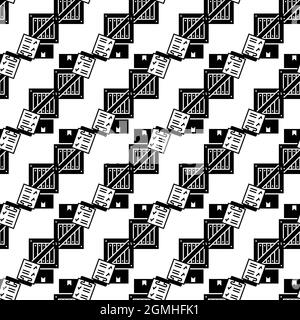 Parcel checklist pattern seamless background texture repeat wallpaper geometric vector Stock Vector