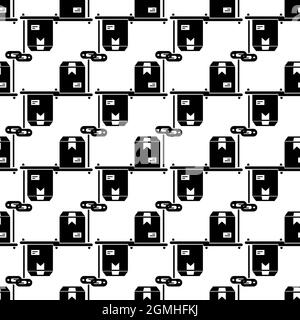 Parcel on scales pattern seamless background texture repeat wallpaper geometric vector Stock Vector