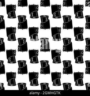 Kitchen cooker pattern seamless background texture repeat wallpaper geometric vector Stock Vector