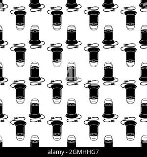 Electric coffee grinder pattern seamless background texture repeat wallpaper geometric vector Stock Vector