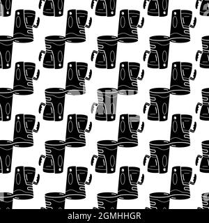 Making coffee machine pattern seamless background texture repeat wallpaper geometric vector Stock Vector