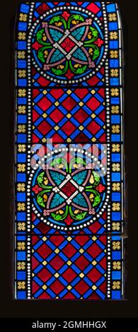 Stained Glass window,  St Peter's Church, Dunton, Norfolk Stock Photo
