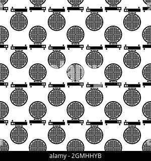 Belgian waffle maker pattern seamless background texture repeat wallpaper geometric vector Stock Vector